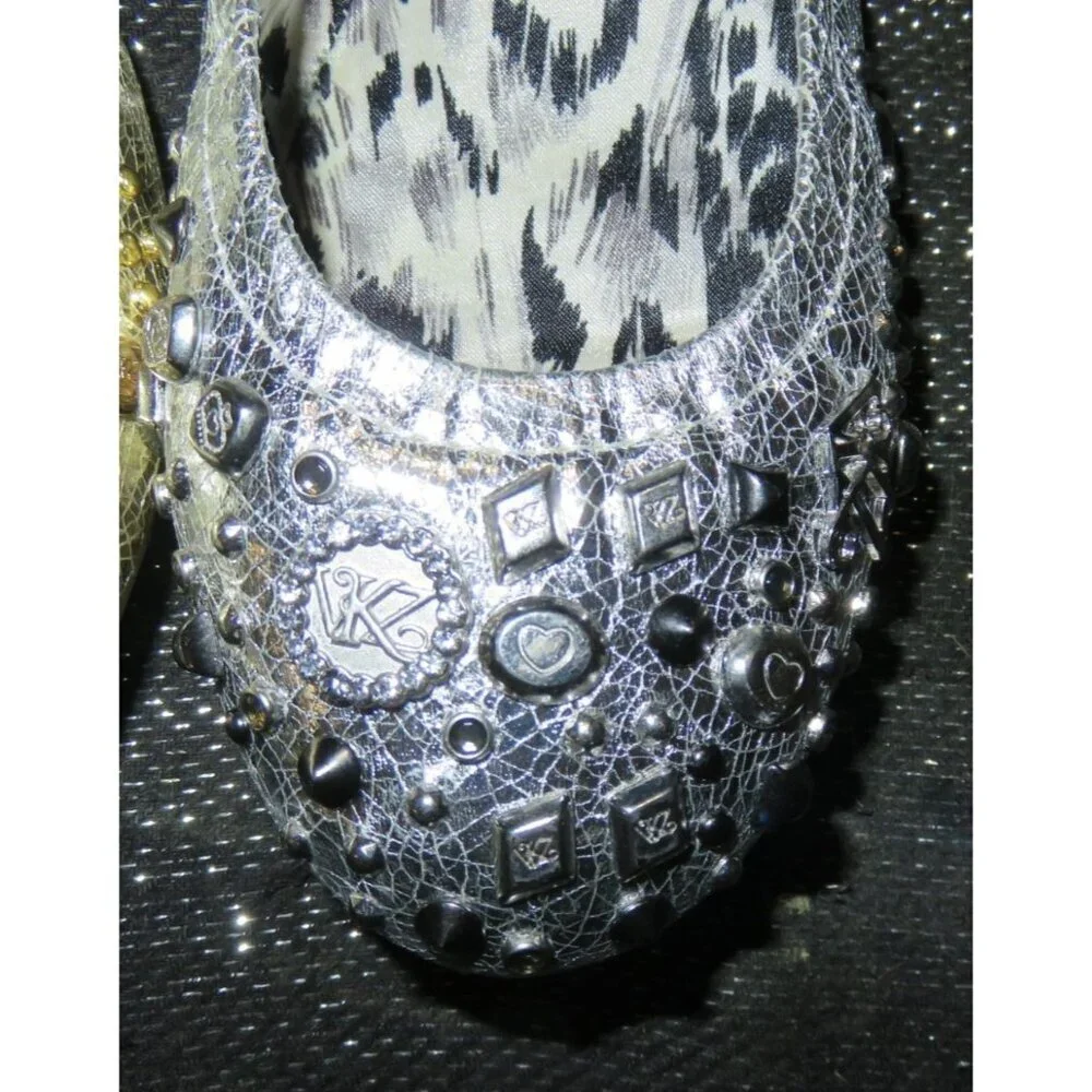 Kathy Van Zeeland Ray Me Ballerina Flats Charm Detail studded ballet flats 7.5